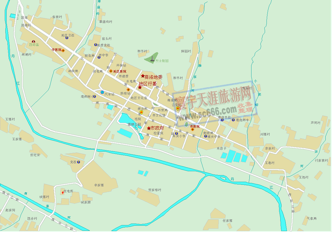 商洛市城区地图
