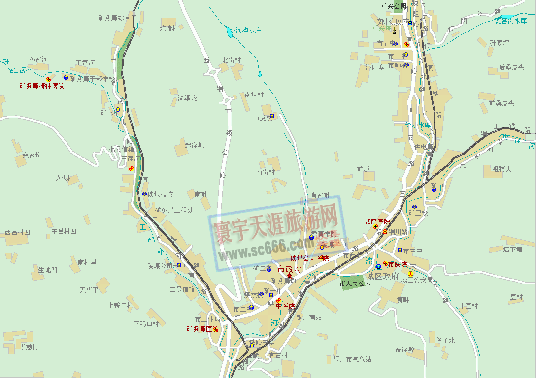 铜川市城区地图