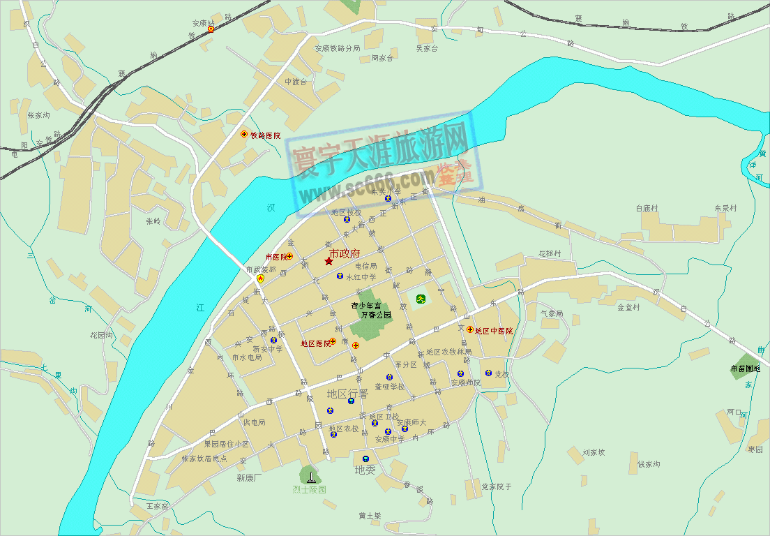 安康市城区地图