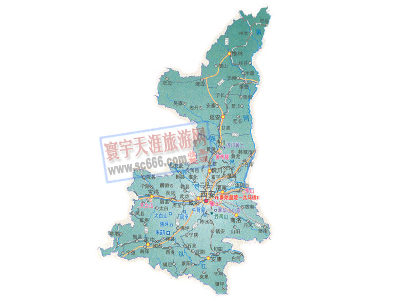 陕西省地图3