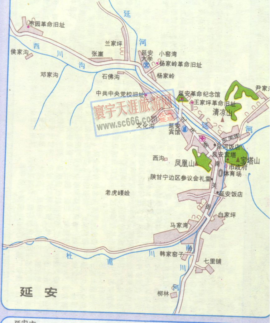 延安市城区地图
