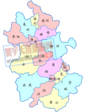 安徽省政区地图2
