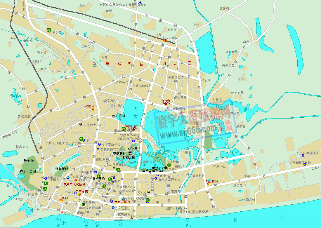 安庆市城区地图
