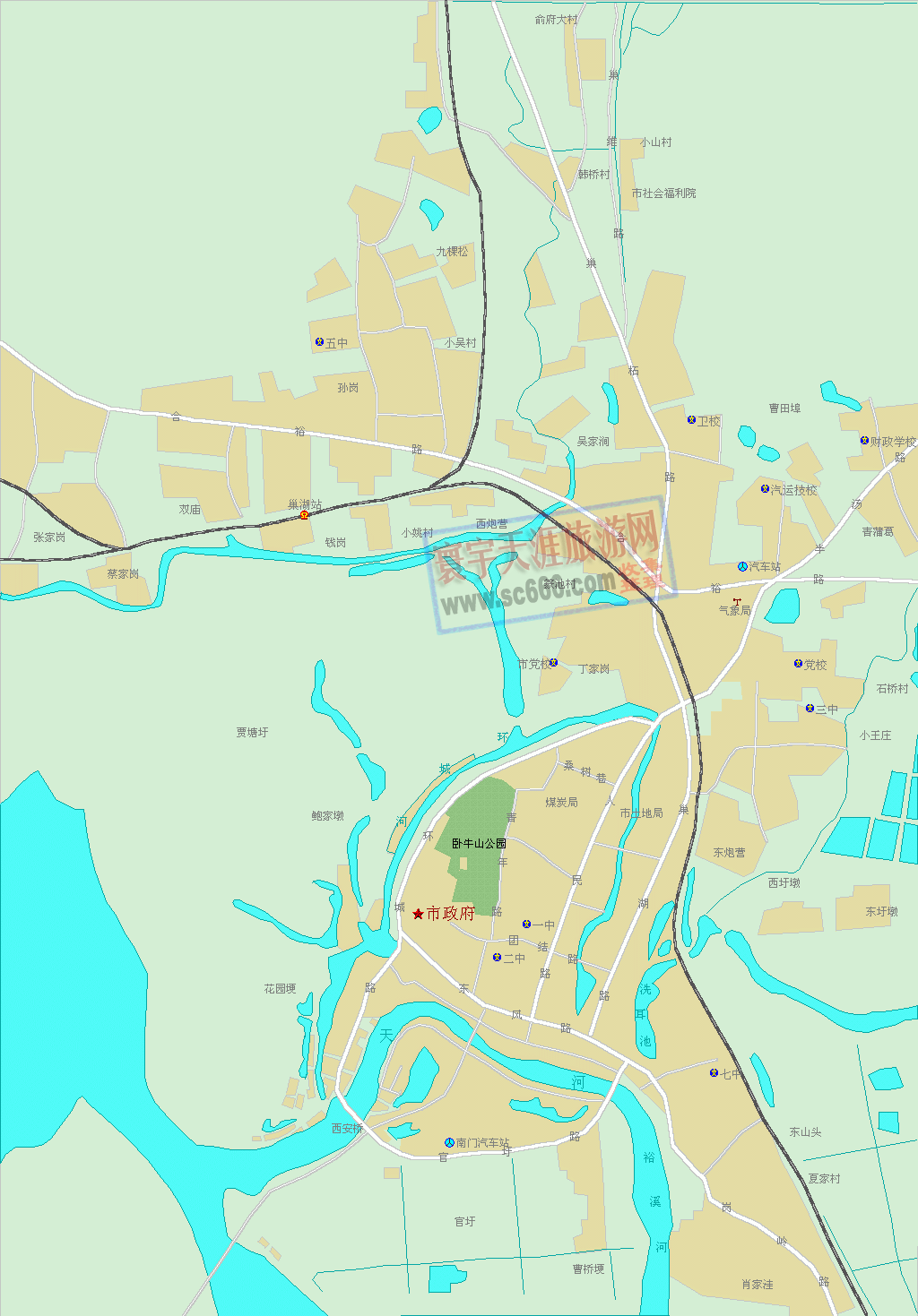 巢湖市城区地图