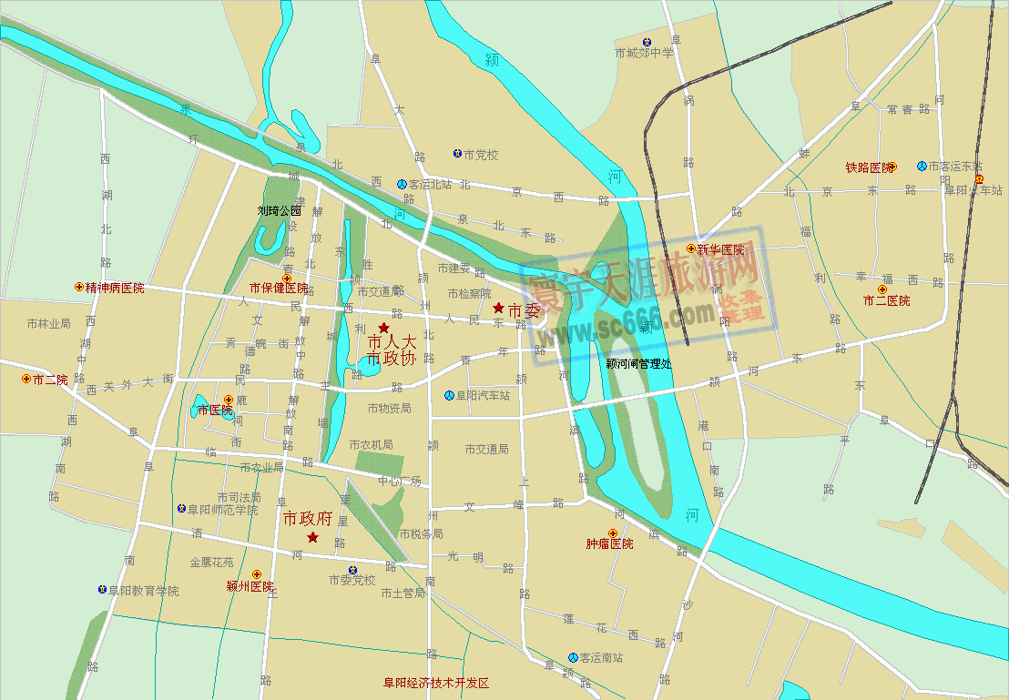 阜阳市城区地图