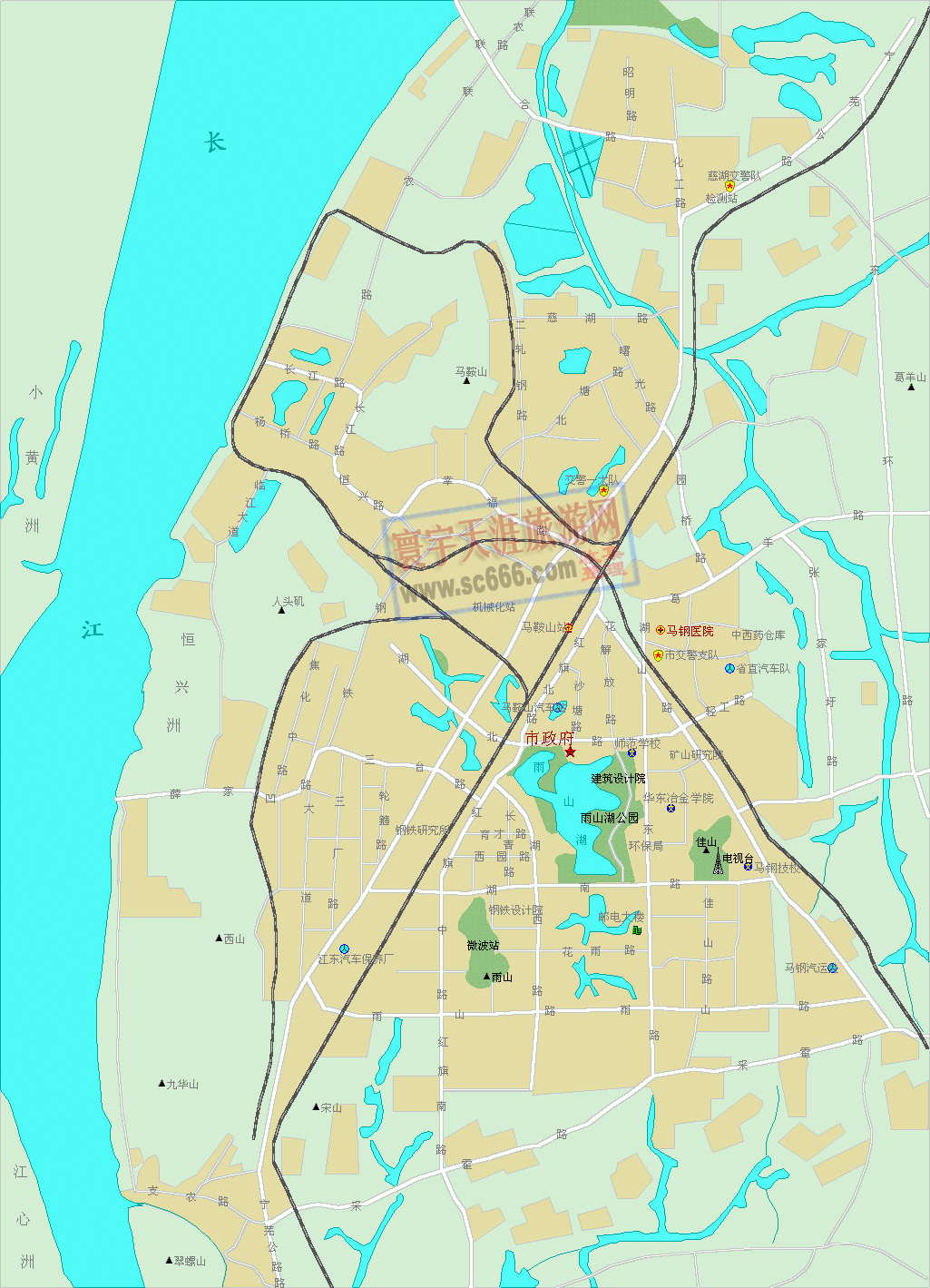 马鞍山市城区地图