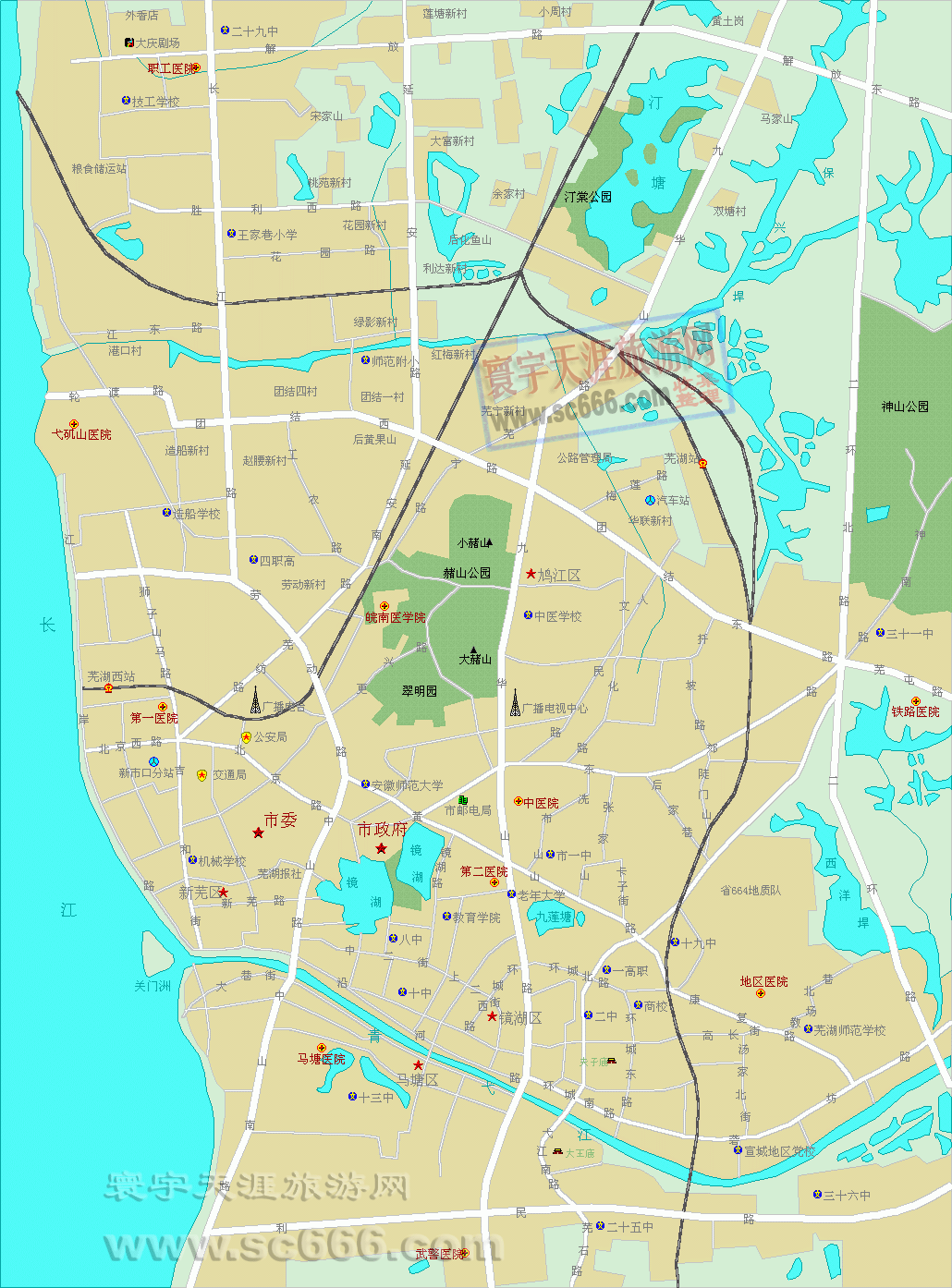 芜湖市城区地图
