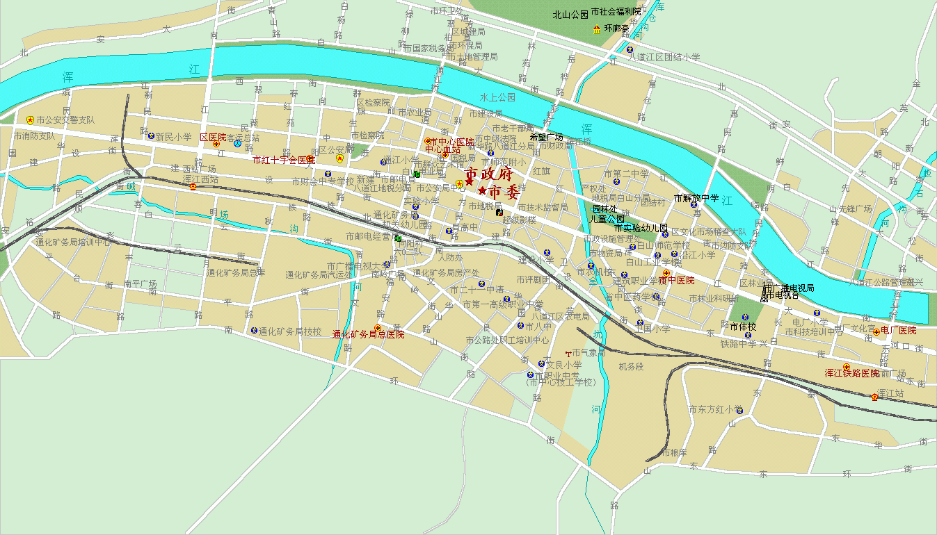 白山市城区地图