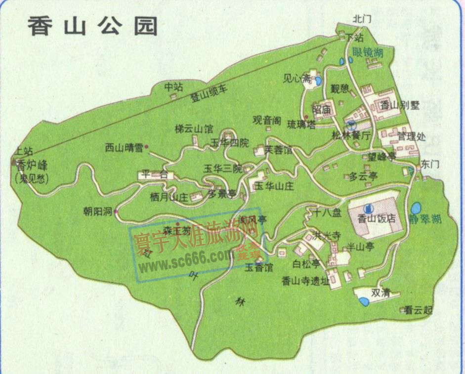 香山公园导游图1