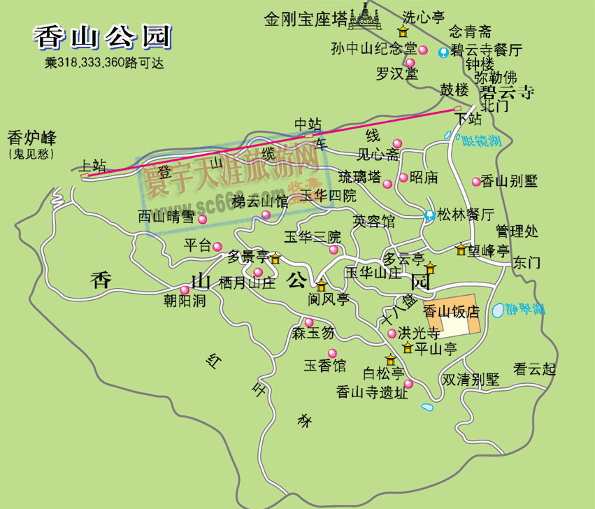 香山公园导游图2