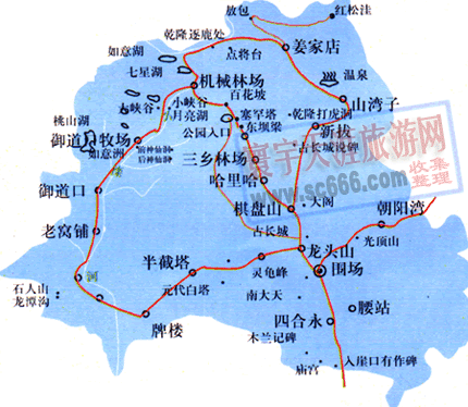 北京围场旅游线路图