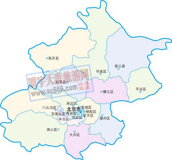 北京市行政地图
