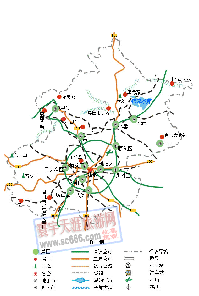 北京旅游地图