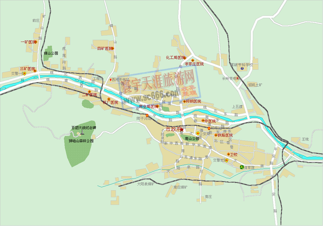 阳泉市城区地图