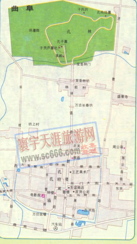 曲阜市城区地图