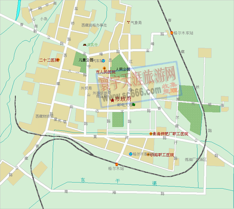 格尔木市城区地图