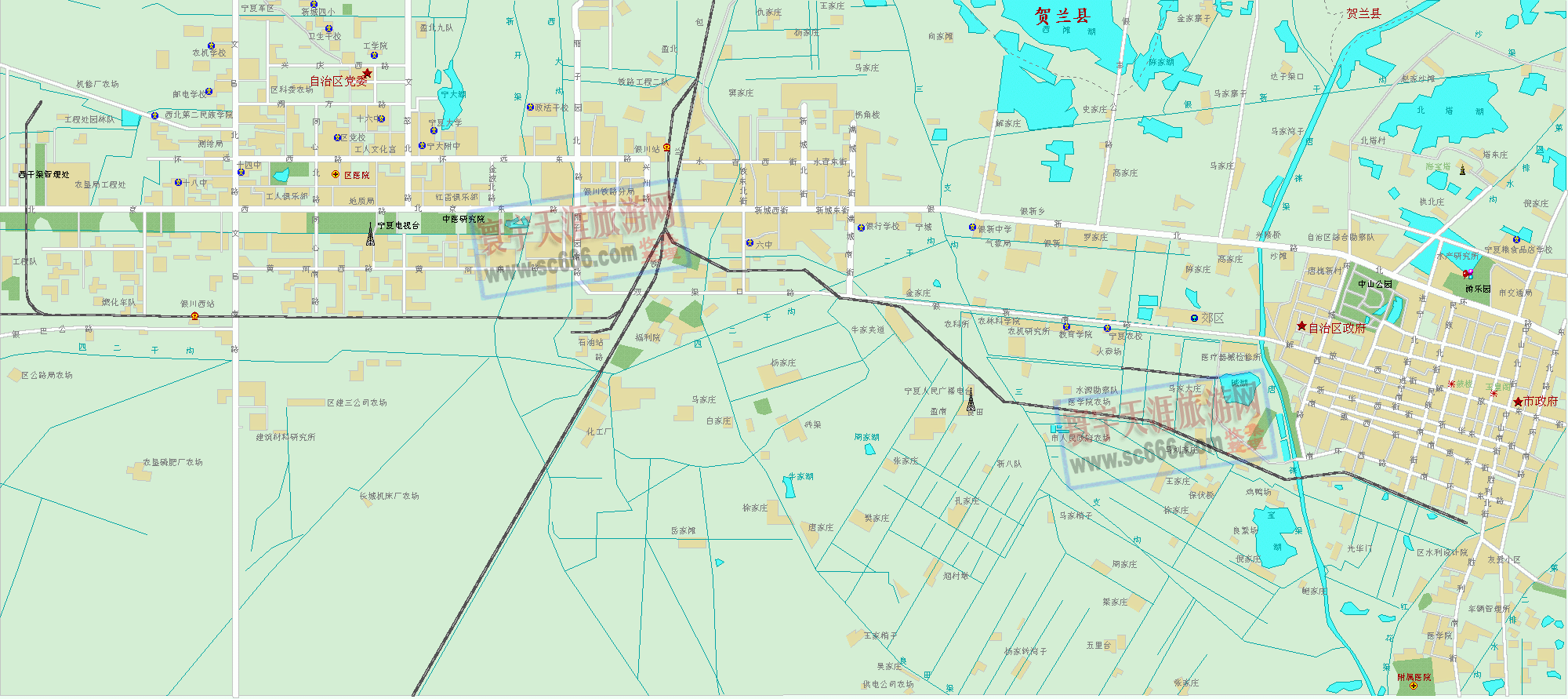 银川市城区地图1