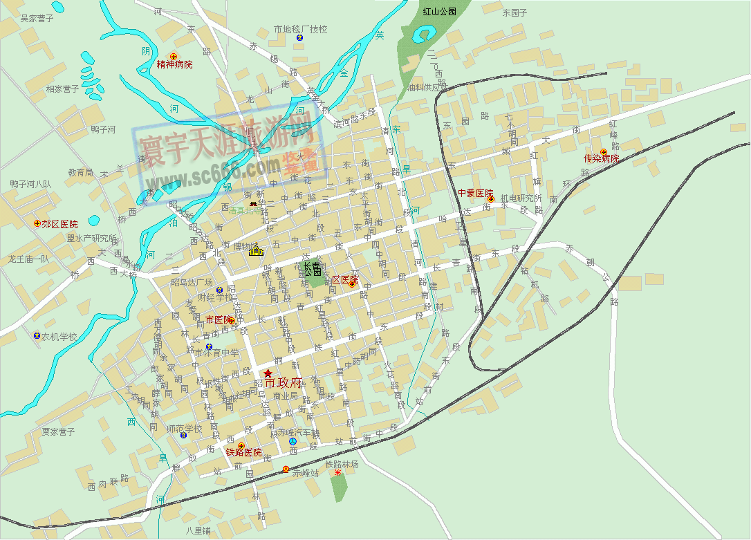赤峰市城区地图1