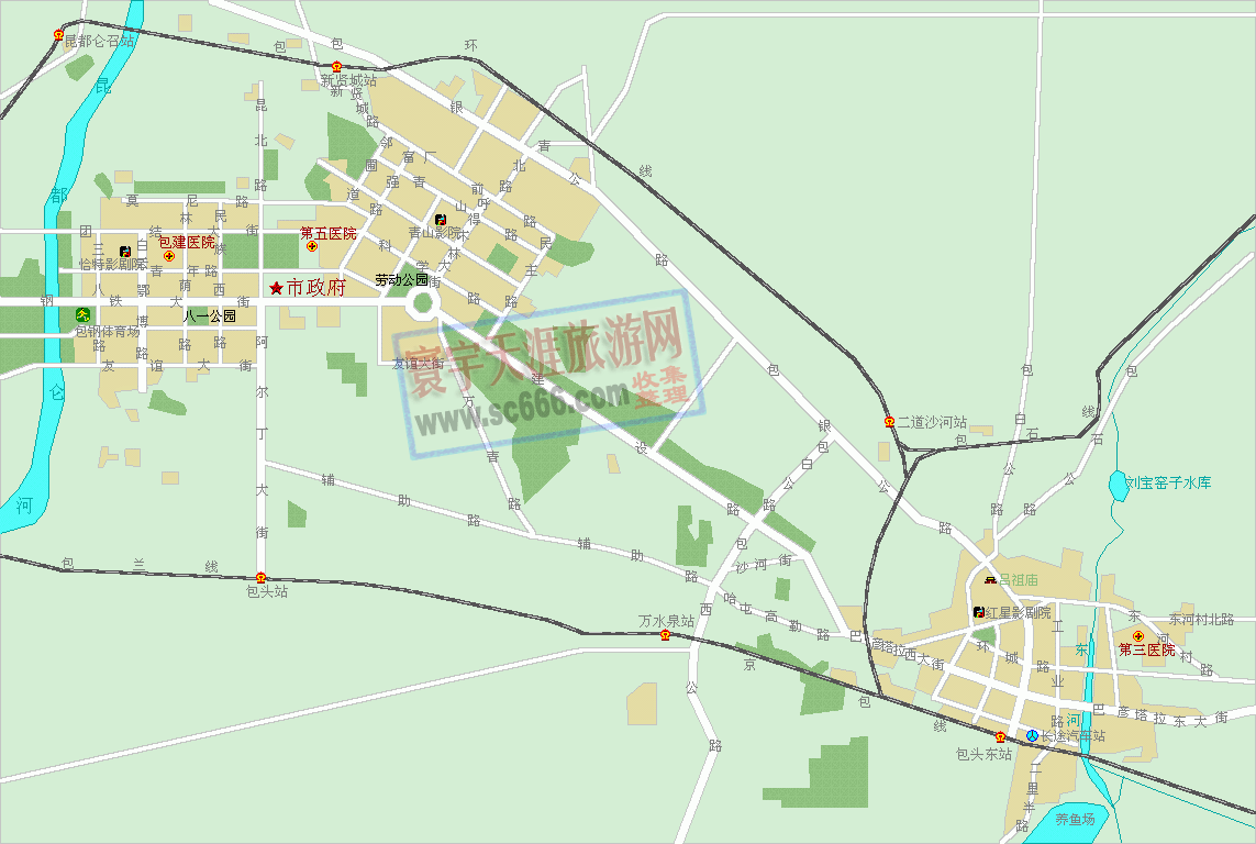 包头市城区地图