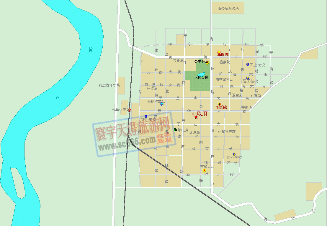 乌海市城区地图
