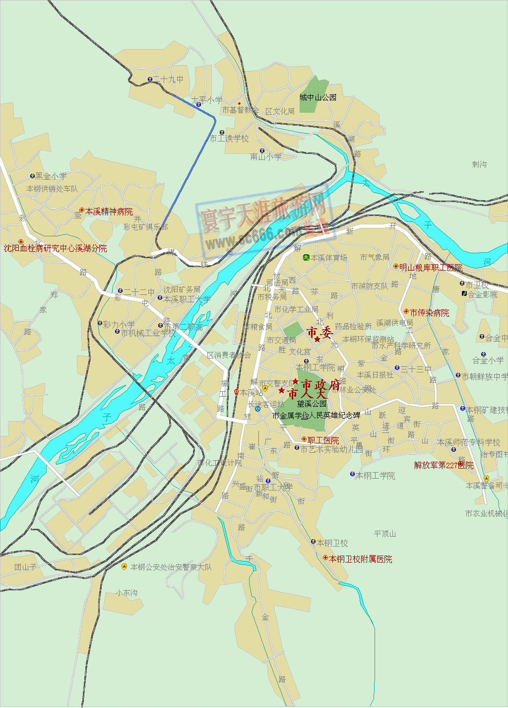 本溪市城区地图