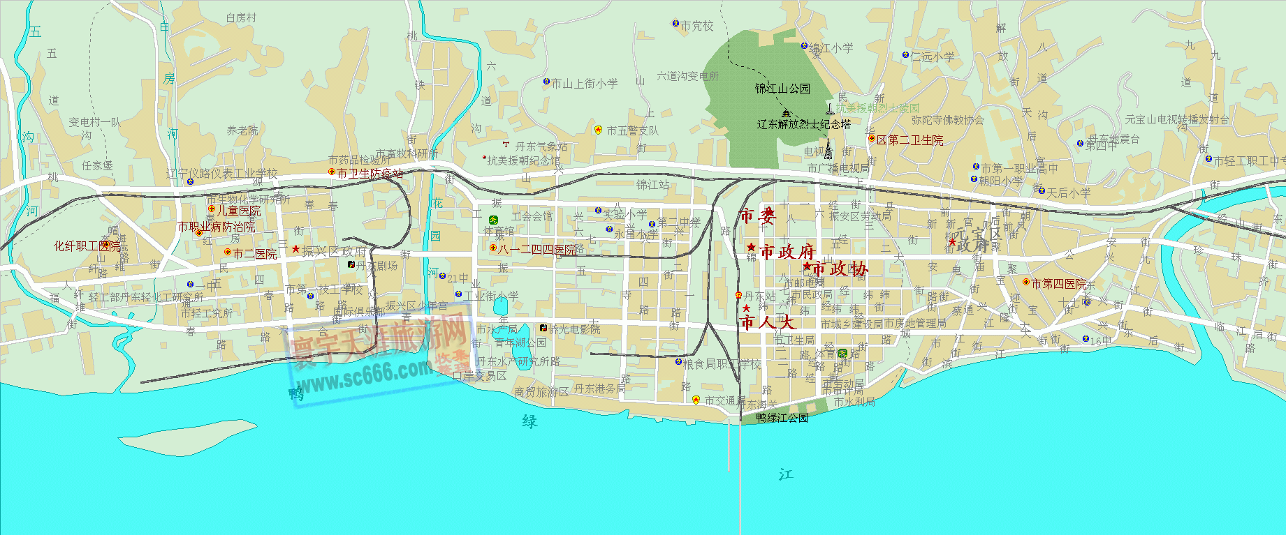 丹东市城区地图