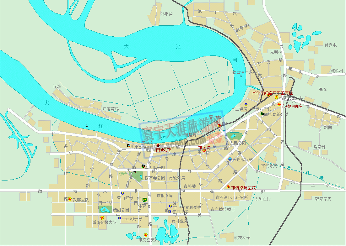 营口市城区地图