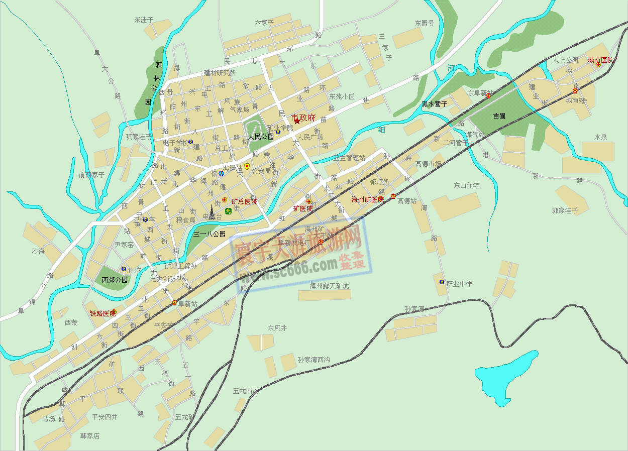 阜新市城区地图