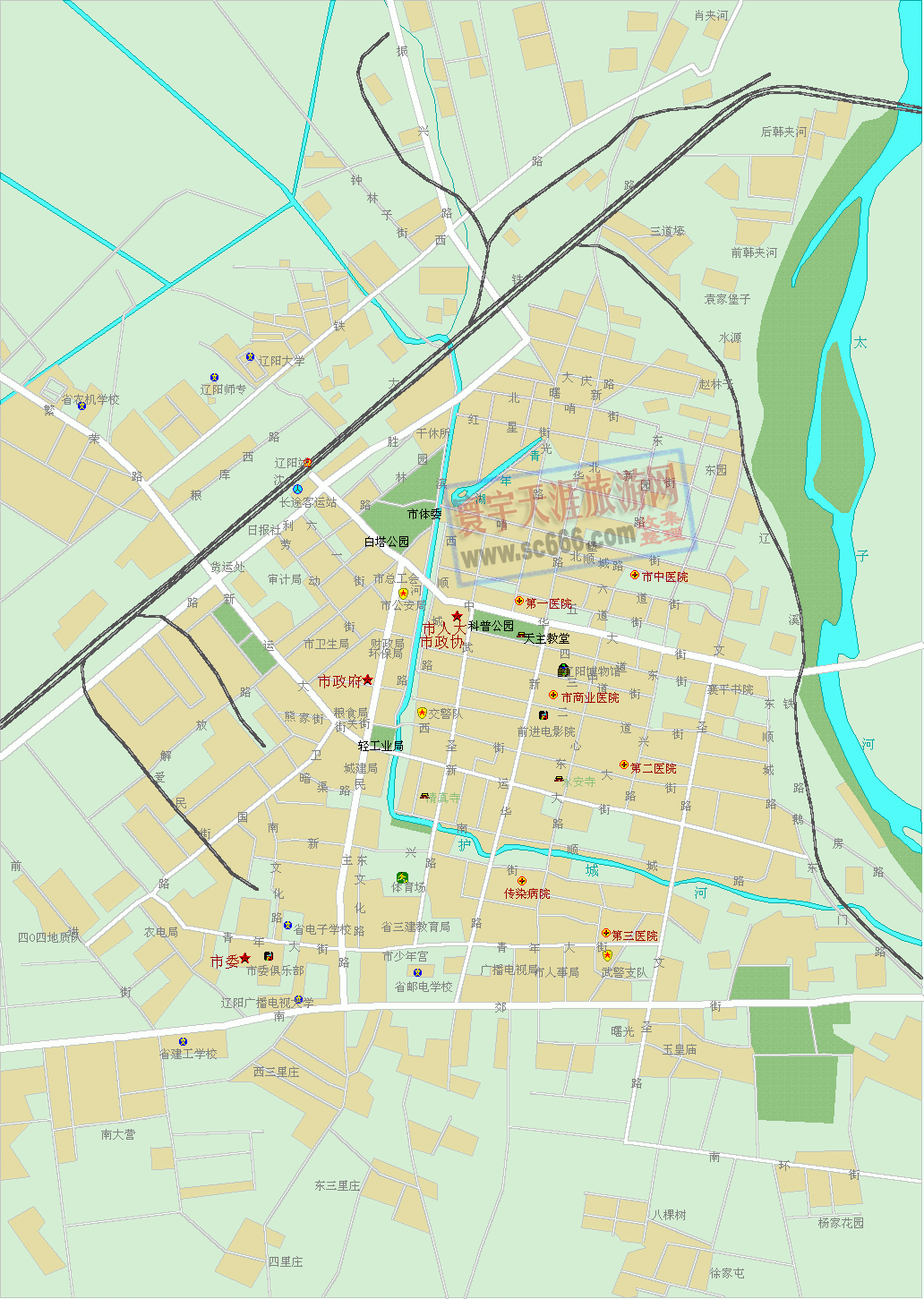 辽阳市城区地图