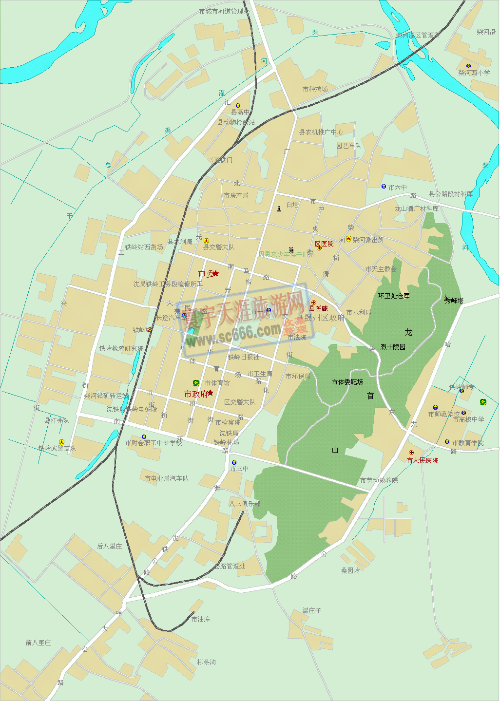 铁岭市城区地图