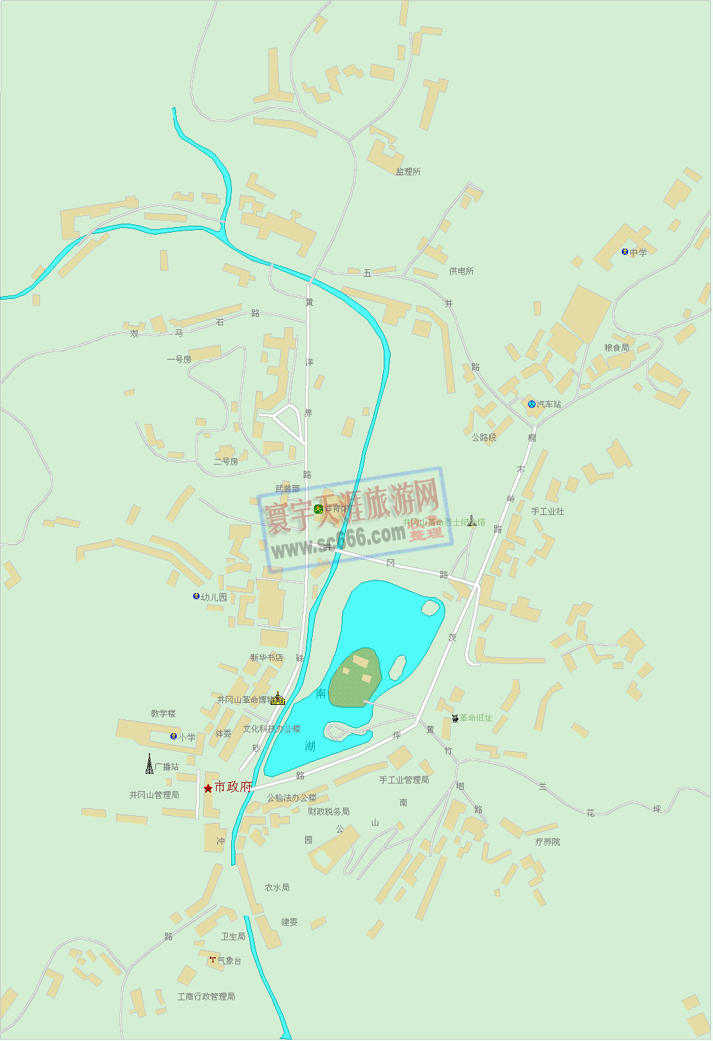 井冈山市城区地图
