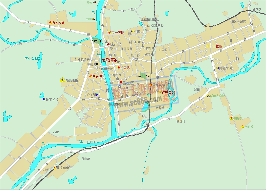 景德镇市城区地图
