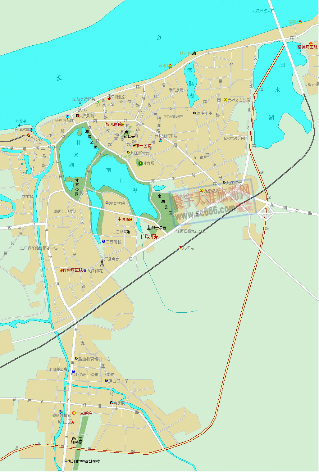 九江市城区地图