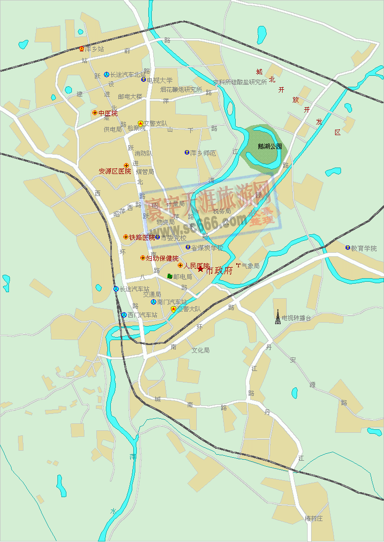 萍乡市城区地图