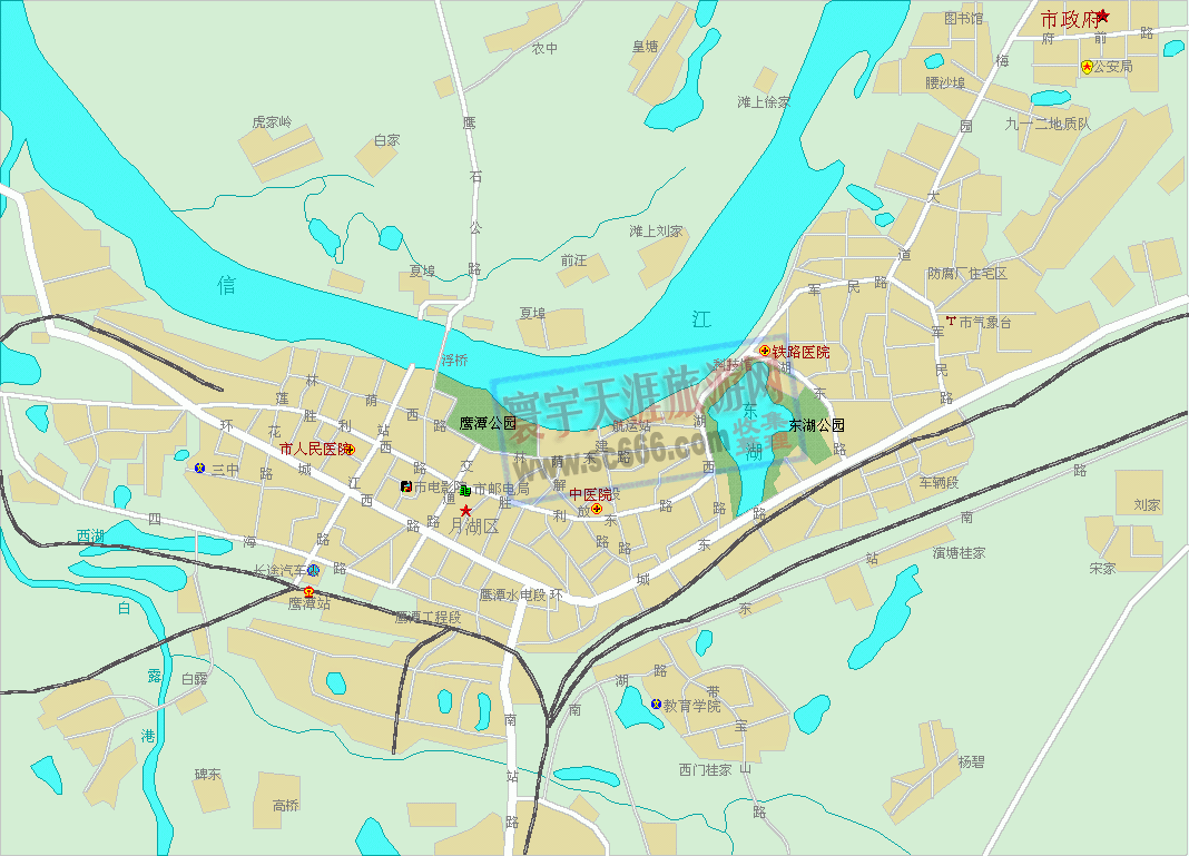鹰潭市城区地图