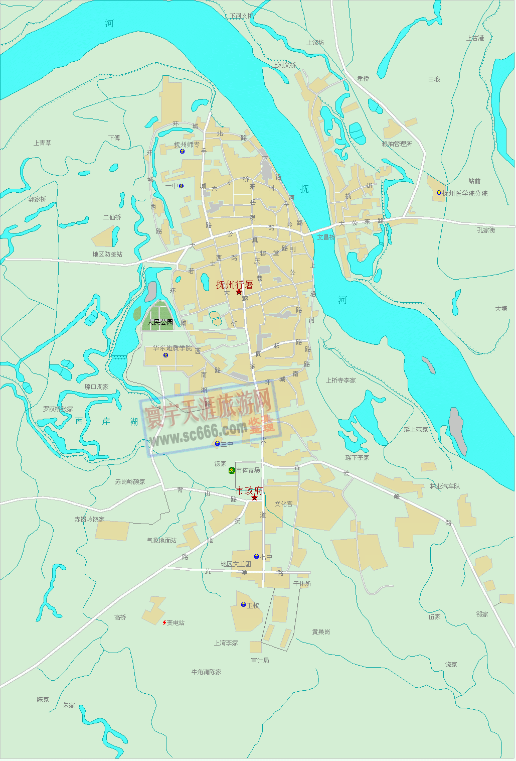 抚州市城区地图
