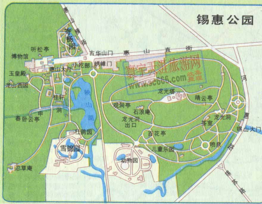 无锡锡惠公园导游图