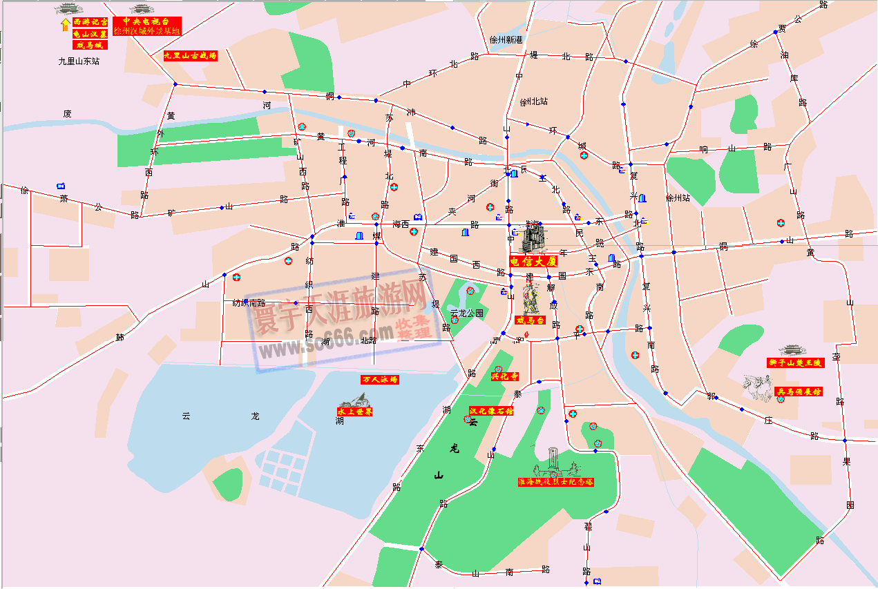 徐州市区导游图