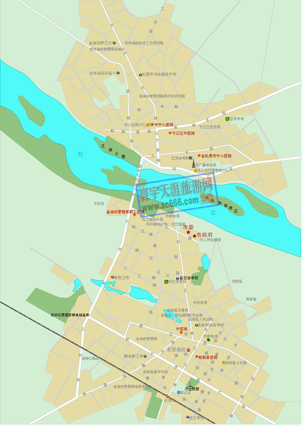 松原市城区地图