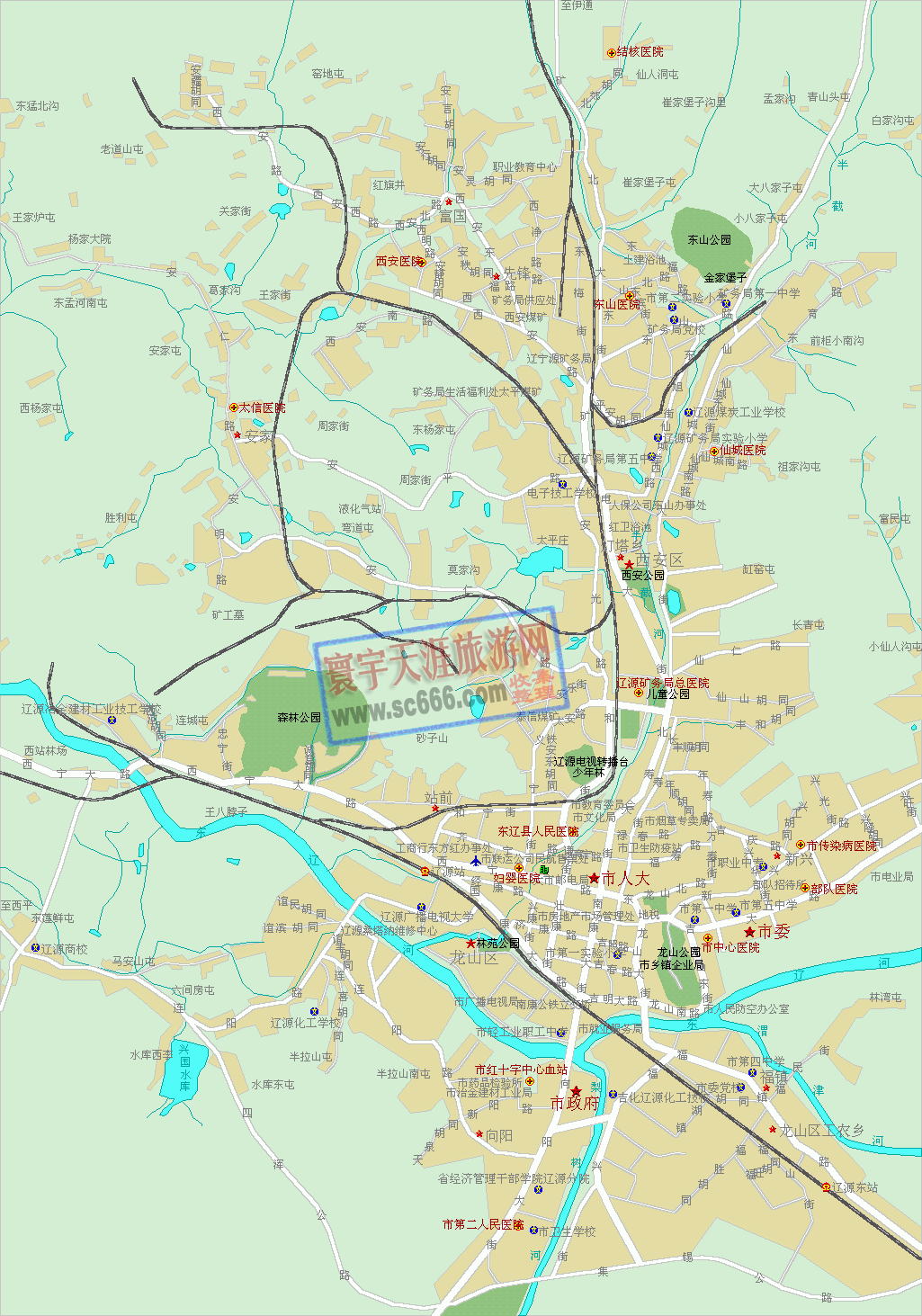 辽源市城区地图