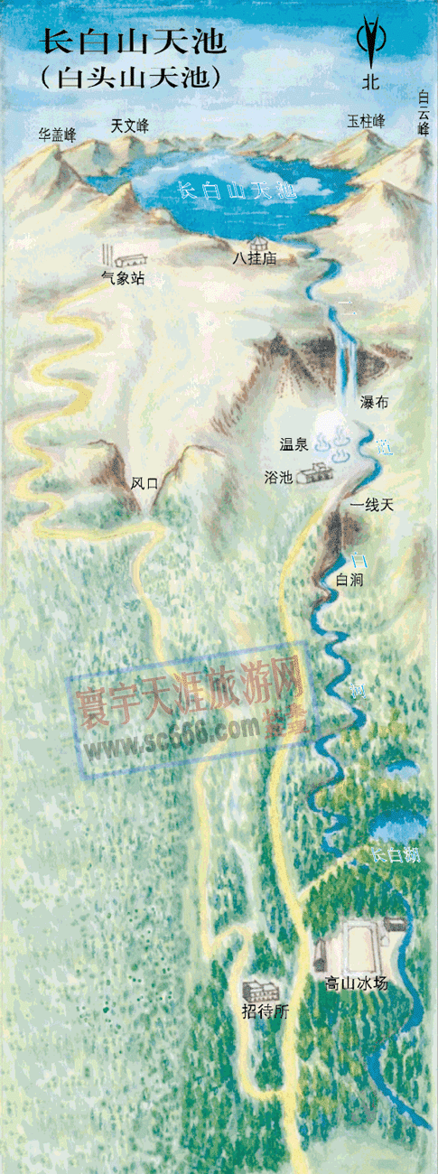 长白山天池导游图1