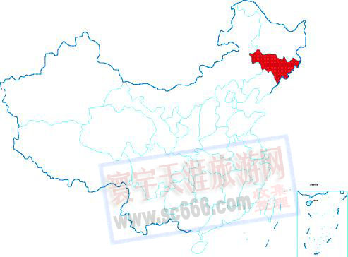 吉林省在中国的位置地图