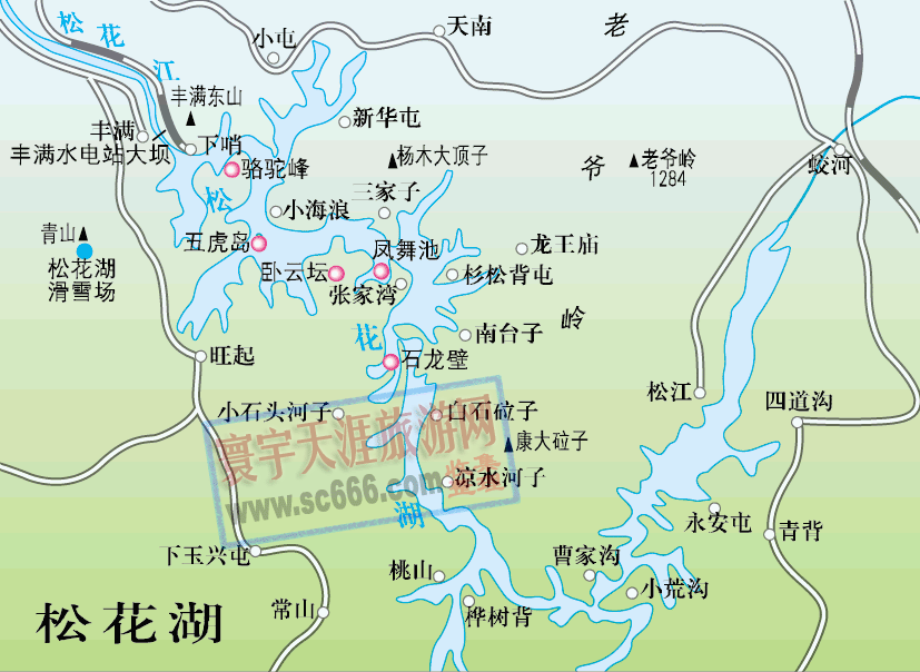 松花湖导游图