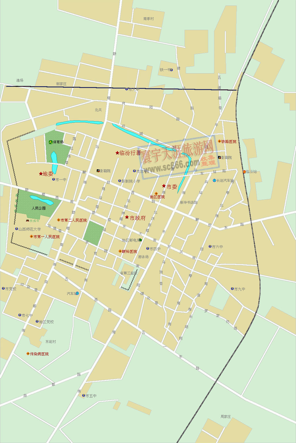 临汾市城区地图