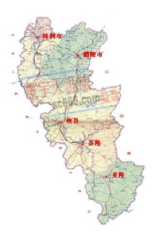 湖南省景点分布图1