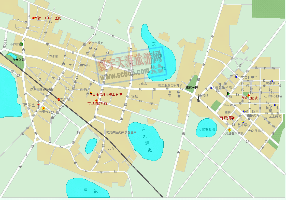 大庆市城区地图
