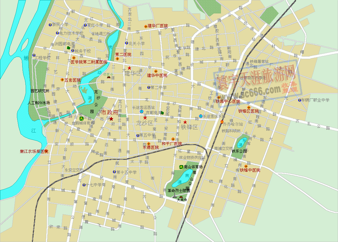 齐齐哈尔市城区地图