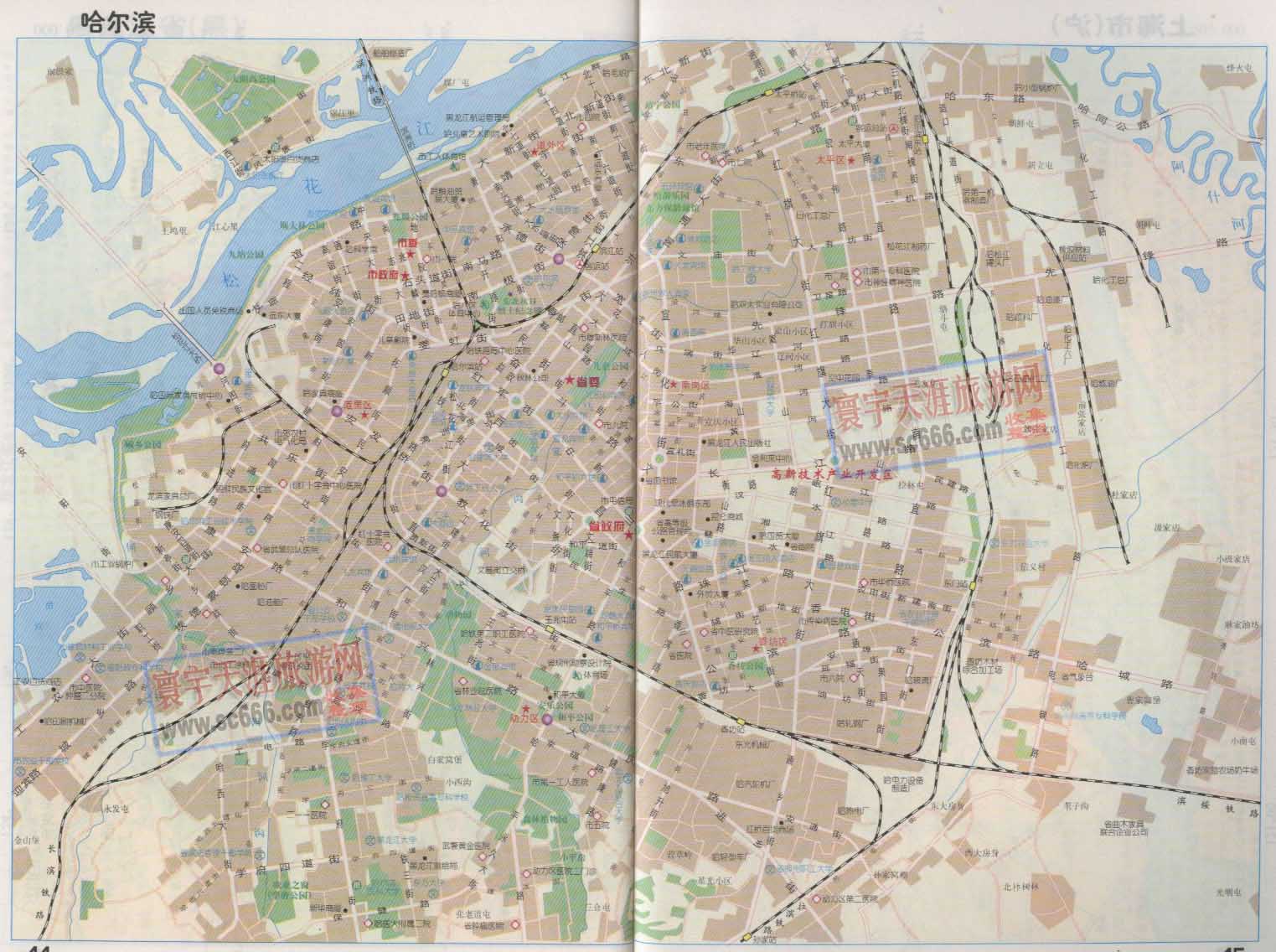 哈尔滨市城区地图2