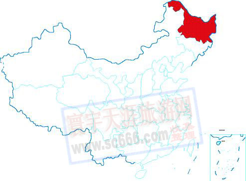 黑龙江省在中国的位置图