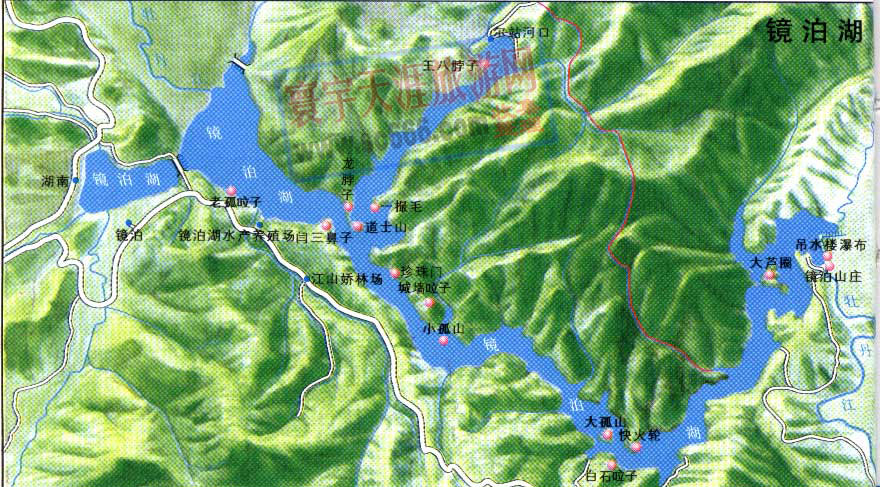 镜泊湖景区导游图2